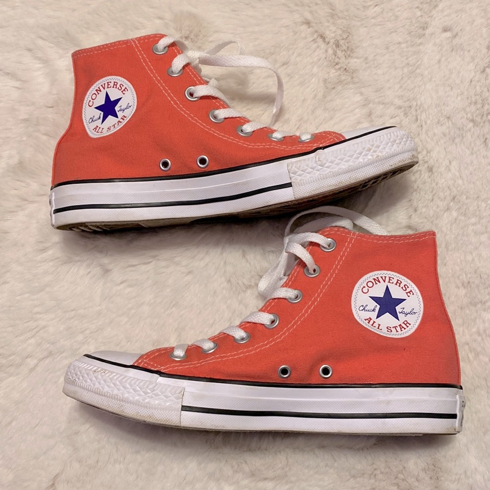 Pink Converse - only worn twice!